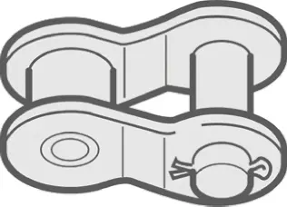 Produktfoto 1 von Renold, Rollenketten-Verbindungsglied, Typ Rollverschluss