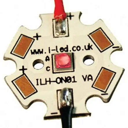 Produktfoto 1 von Intelligent LED Solutions LED-Array OSLON1 PowerStar Rot, 1-LEDs, Ø 20 mm Außen-ø 82 lm-Typ 2 mm