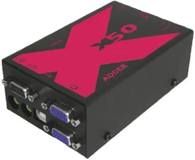 Adder 3,5 mm Stereo Extender-Paar VGA Video-Extender Catx, 1920 x 1200 pixel Max., 1 Videoanschlüsse, 50 m
