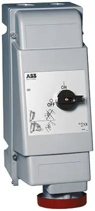 Produktfoto 1 von Amphenol Industrial Critical & Safe CEE Steckvorrichtung Überspannungsschutz, Buchse Rot Gerade 3+N+E 6 h 63A, 415V,
