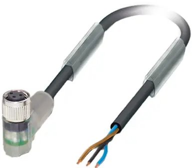 Produktfoto 1 von Phoenix Contact SAC, 3-polig Sensor-Betätigungselementkabel, M8, Rechtwinklig Buchse 3 / Winkelbuchse M8, Länge 10 m