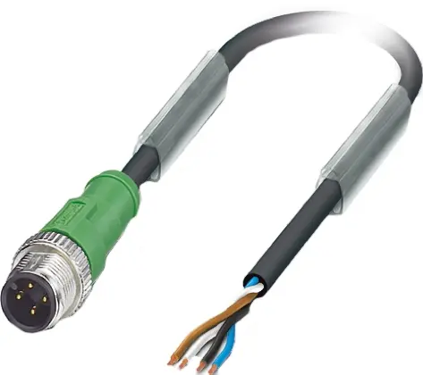 Produktfoto 1 von Phoenix Contact SAC, 4-polig Sensor-Betätigungselementkabel, M12 Stecker 4 / Nicht abgeschlossen, Länge 3 m