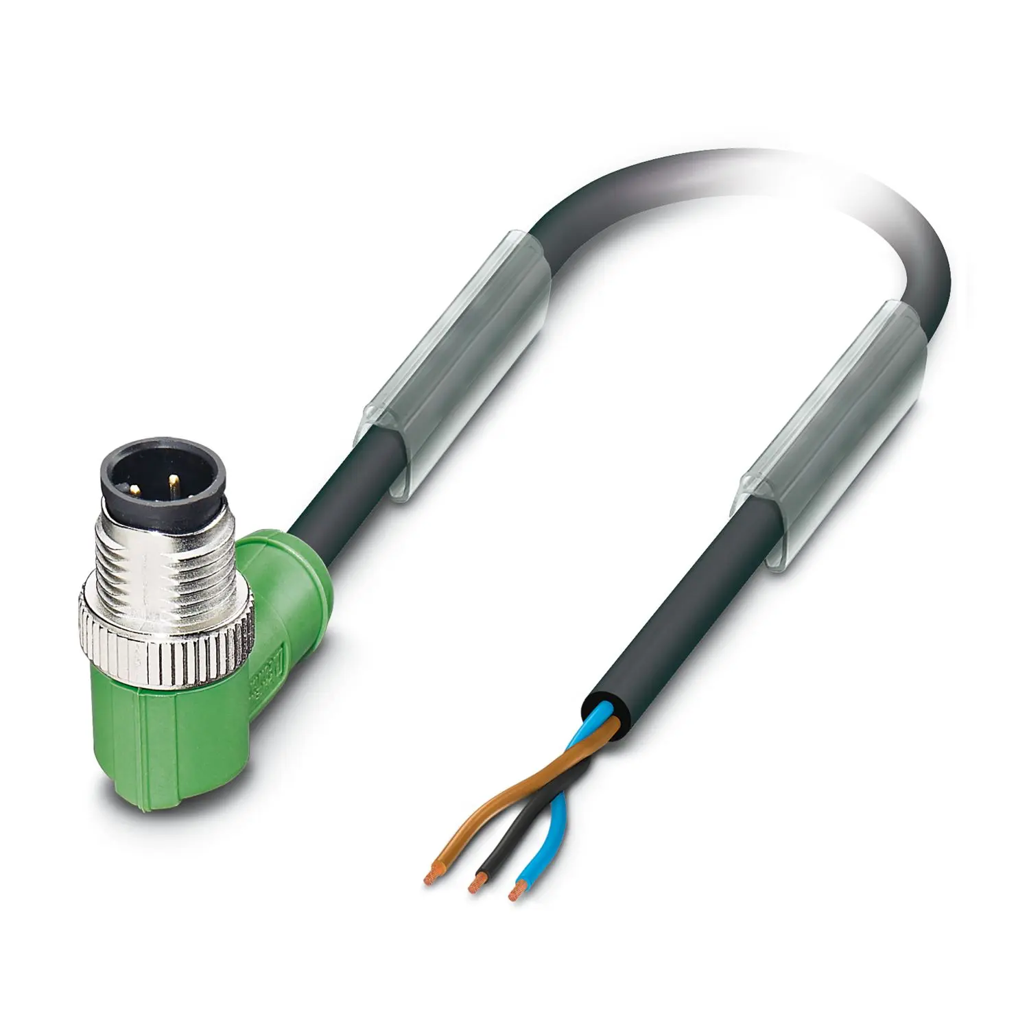 Produktfoto 1 von Phoenix Contact SAC, 3-polig Sensor-Betätigungselementkabel, Rechtwinklig Stecker 3 / Nicht abgeschlossen, Länge 3 m