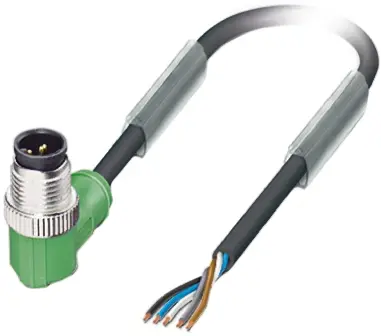 Produktfoto 1 von Phoenix Contact SAC, 5-polig Sensor-Betätigungselementkabel, Rechtwinklig Stecker 5 / Nicht abgeschlossen, Länge 5 m