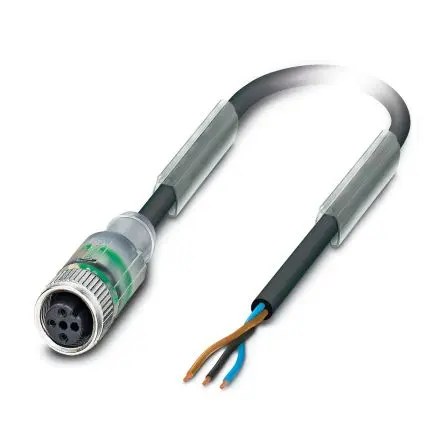 Phoenix Contact SAC, 3-polig Sensor-Betätigungselementkabel, M12 Buchse 3 / Gerade M12-Buchse, Länge 10 m