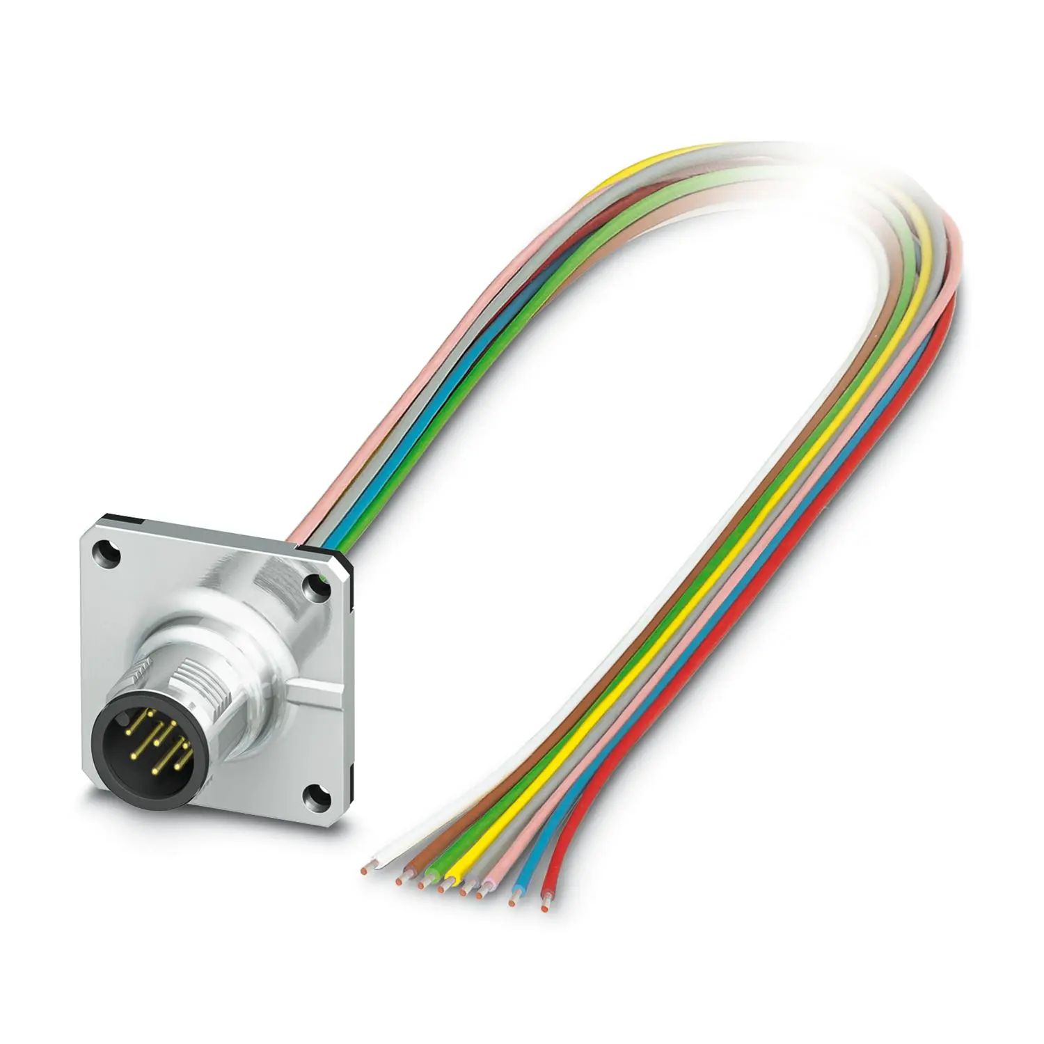 Produktfoto 1 von Phoenix Contact SACC-SQ, 8-polig Sensor-Betätigungselementkabel, M12 Stecker, Länge 500 mm