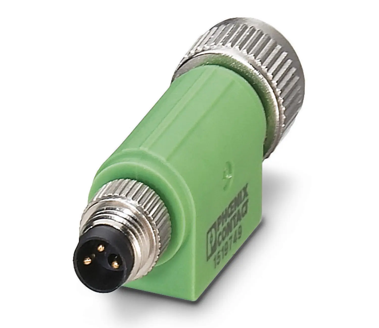Produktfoto 1 von Phoenix Contact, Gerade SAC Rundsteckverbinder Adapter 3 M8, IP40, IP65 3 M12 Buchse