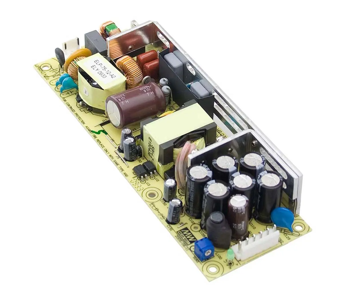 Produktfoto 1 von MEAN WELL ELP-75 Schaltnetzteil 1 12V dc 75 W, Fahrgestell 370 V dc, 264V ac