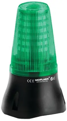 Produktfoto 1 von Moflash LEDD125 LED Blinkend, Dauer Signalleuchte Grün, 24 V dc, Ø 98mm x 162mm