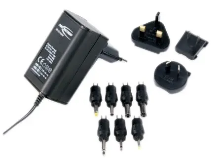 Produktfoto 1 von Ansmann 7.2 W 1209 1 AC/DC-Adapter Austauschbar Australien, EU, Japan, UK, US 600 mA AC/DC-Adapter, 12V dc, 3 V dc, 4.5