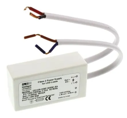 Produktfoto 1 von Intelligent LED Solutions LED-Treiber, 8 W 100V ac, 240 V ac LED-Treiber 350mA, Ausgang 3V, 36 V