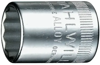 Produktfoto 1 von STAHLWILLE 1/4 in 12-Kant Buchse SW 7 mm Vierkant x 23 mm
