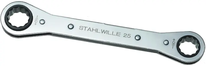 Produktfoto 1 von STAHLWILLE Ratschenringschlüssel 9.53 x 11.11 mm Stahl, Länge 139 mm