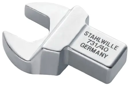 STAHLWILLE, 14 x 18 mm Gabelschlüsseleinsatz Schraubenschlüsselkopf, Chrom, 17 mm