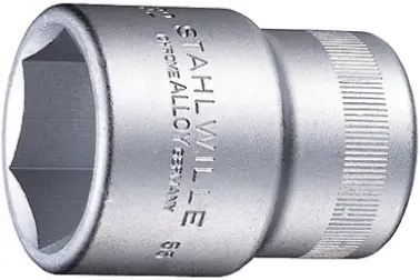 Produktfoto 1 von STAHLWILLE 1/2 in 6-Kant Buchse SW 15 mm Vierkant x 38 mm