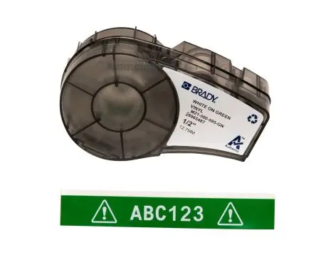 Produktfoto 1 von Brady Beschriftungsband Weiß für BMP21 LAB auf Weiß, Grün 6.4 m 12.7 mm 12.7 mm 12.7 mm