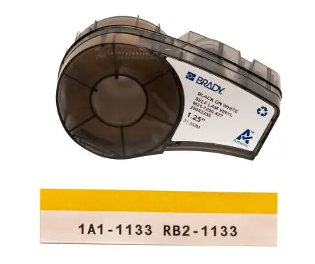 Produktfoto 1 von Brady Beschriftungsband Schwarz für BMP21 LAB auf Weiß, Klar 4.27 m 31.75 mm 30.48 mm