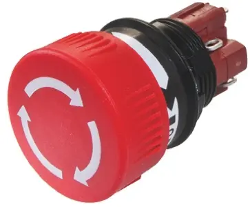 Produktfoto 1 von EAO 51-256 Not-Aus-Drucktaster, Panel, Ø 16 mm, 1-poliger Umschalter, Rot IP65, wartungsfrei