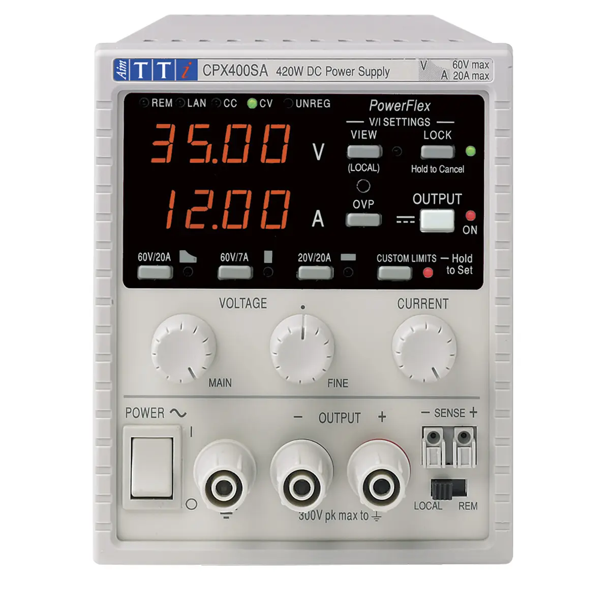 Produktfoto 1 von Aim-TTi CPX400SA Digital Labornetzgerät 420W, 0 → 60V / 0 → 20A