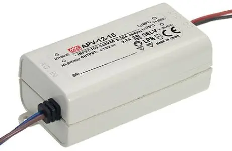 Produktfoto 1 von MEAN WELL LED-Treiber, 12 W 264 V ac, 90 V ac, 127V dc, 370 V dc LED-Treiber 0.8A, Ausgang 15V