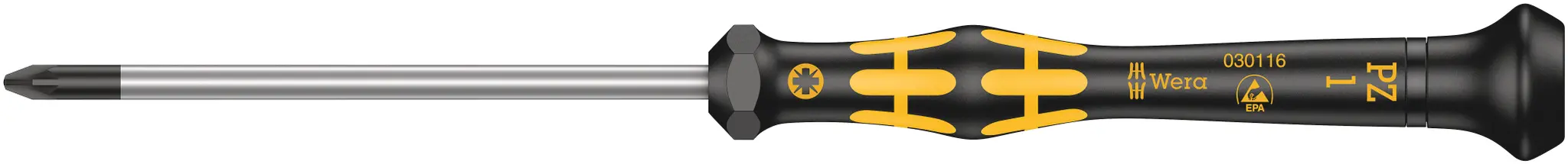 Wera PZ1 Präzision ESD-Sicherheit, Edelstahl, Verchromt, 177 mm / Klinge 80 mm