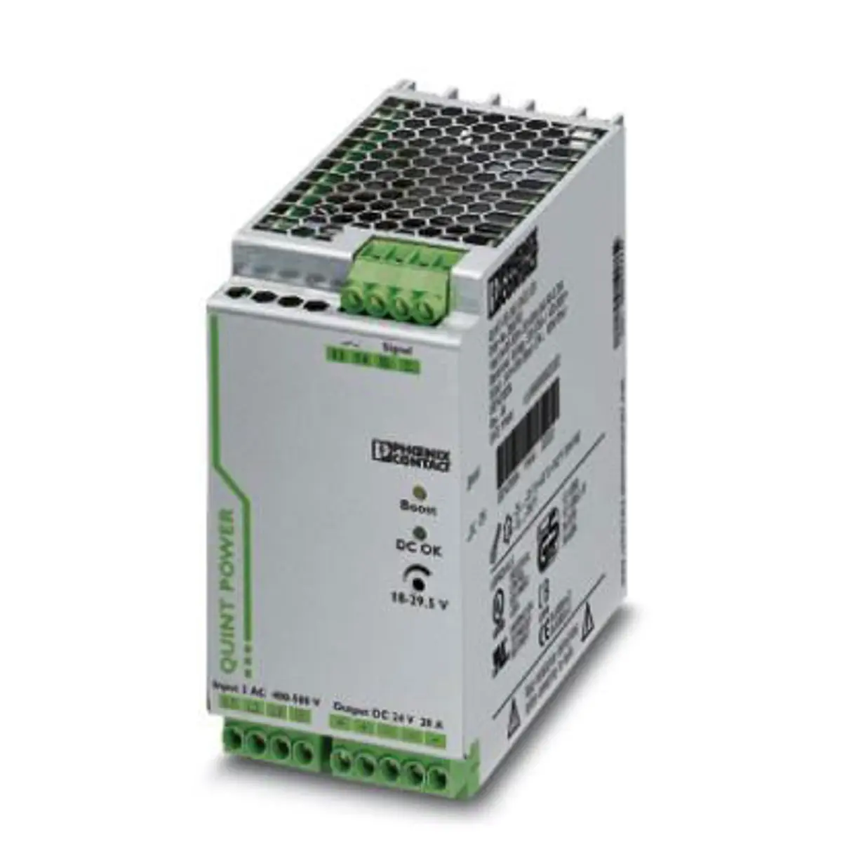 Produktfoto 1 von Phoenix Contact QUINT-PS/3AC/24DC/20/CO DIN-Schienen Netzteil Getaktet 24V dc / 20A 480W 400V ac
