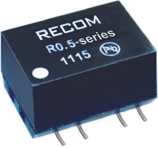 Produktfoto 1 von Recom R0.5Z DC/DC Konverter, 12V dc OUT 42 mA Oberfläche 12V dc 1 kV dc 0.5 W -40 °C 85 °C