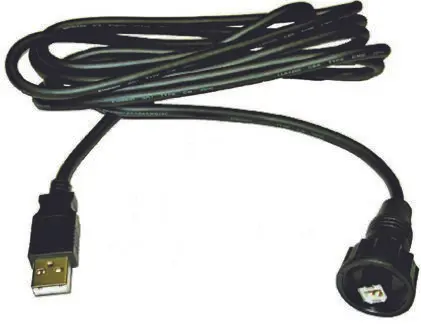 Produktfoto 1 von Amphenol Socapex Stecker USBBF IC-Buchse USB-Kabel, USB-Typ B Buchse / USB Typ A, 2 m USB 2.0 Schwarz