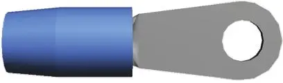 Produktfoto 1 von TE Connectivity TERMINYL Ringkabelschuh, Isoliert 6 AWG, Nylon, Blau, 6 AWG max.AWG, aussen ø 12.7 mm, innen ø 6.73 mm,