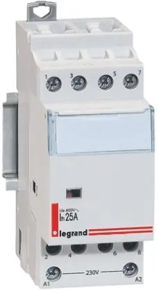 Produktfoto 1 von Legrand CX3 Schütz 230V ac-Spule, 4-polig, 400V / 25 A 230V ac Elektromagnetischer Schütz 2-Hilfskontakte