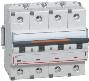 Produktfoto 1 von Legrand DX3 Miniaturüberlastschalter Typ C, Pol 4-polig 100 A 230 V ac, Abschaltvermögen 25 kA DX