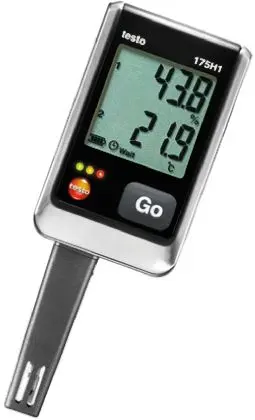 Produktfoto 1 von Testo 2-Kanal Feuchtigkeit, Temperatur Datenlogger, -20°C → +55°C / 100%RH, Sensor kapazitiv, NTC