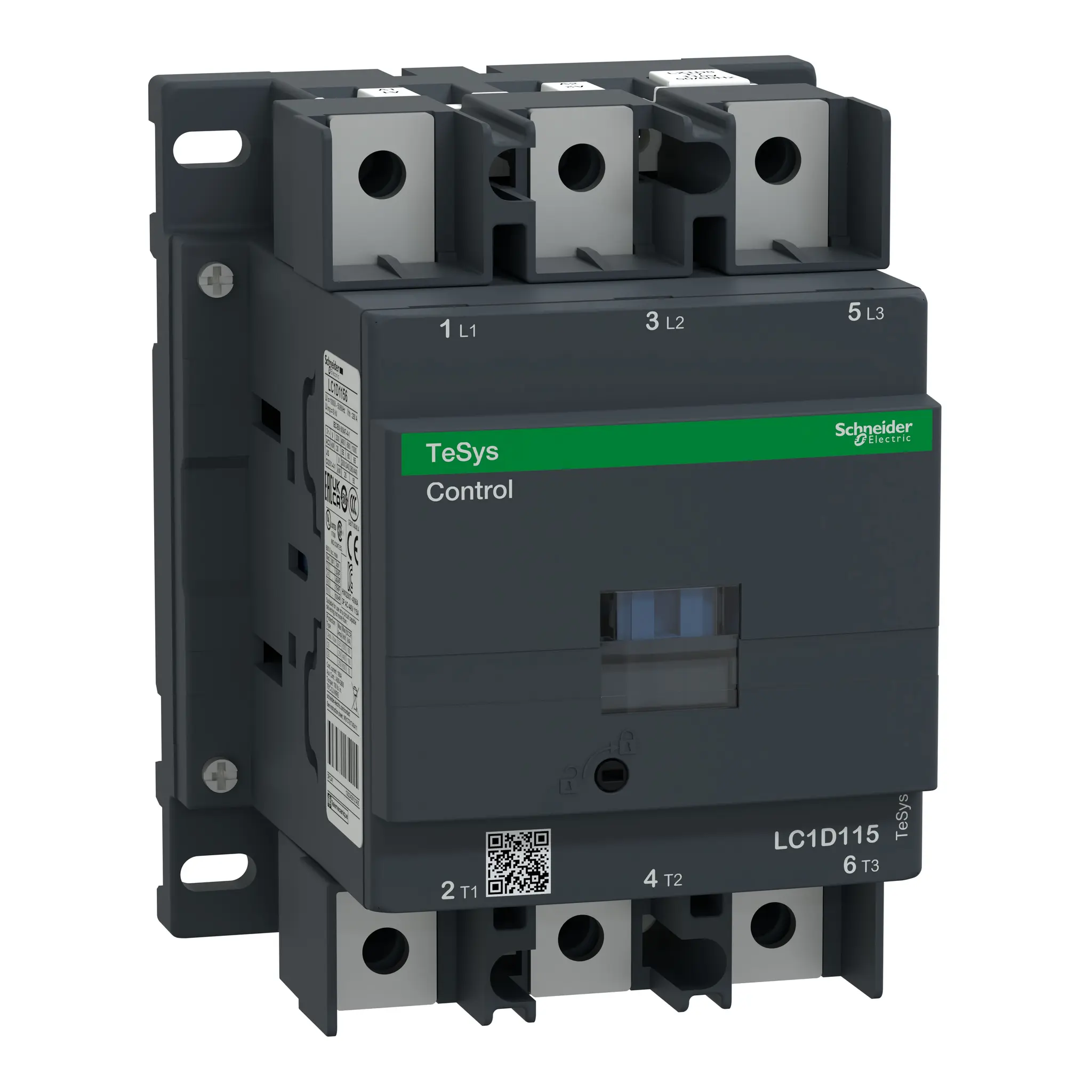 Produktfoto 1 von Schneider Electric TeSyS D Schütz 110V ac-Spule, 3-polig, 1kV ac 110V ac 30 kW 3 Schließer Motorsteuerung,