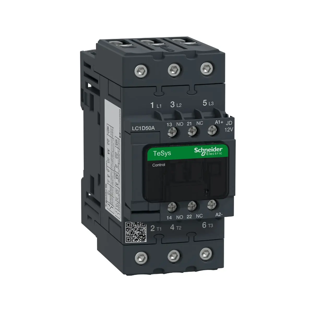 Produktfoto 1 von Schneider Electric LC1D Schütz 12 V dc-Spule, 3-polig, 690V ac/dc / 50 A 12 V dc 33 kW 3 Schließer Motorsteuerung