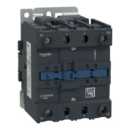 Produktfoto 1 von Schneider Electric TeSyS D Schütz 24V ac-Spule, 4-polig, 690V ac/dc / 60 A 24V ac 2 Schließer/2 Öffner Motorsteuerung,