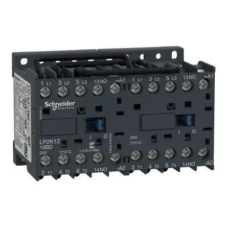 Produktfoto 1 von Schneider Electric TeSyS K Wendeschütz 24V dc-Spule, 3-polig, 690V ac / 12 A 24V dc 5.5 kW 3 Schließer Motorsteuerung,