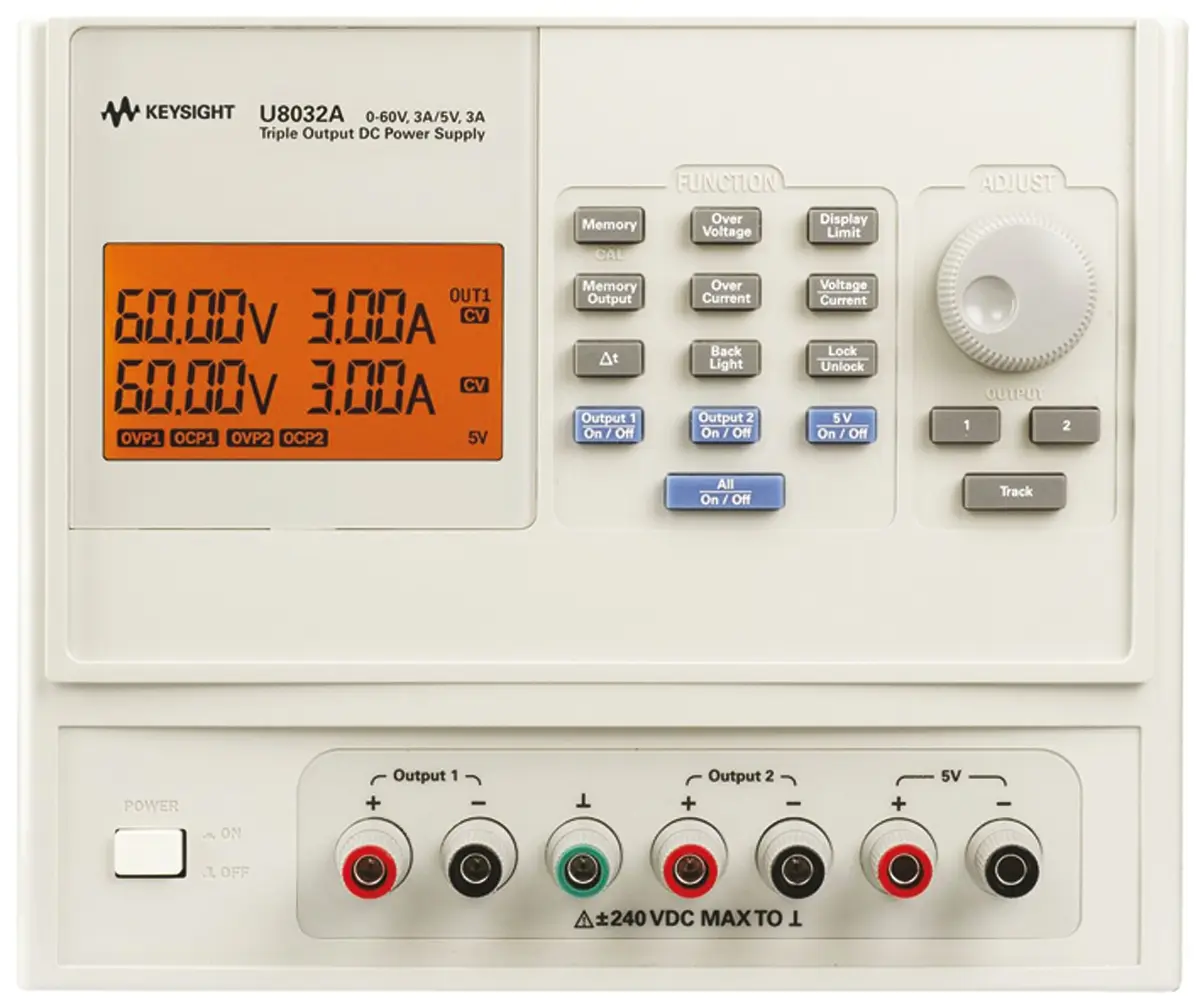 Keysight Technologies U8032A 3-Kanal Digital Labornetzgerät 375W, 0 → 60V / 3A