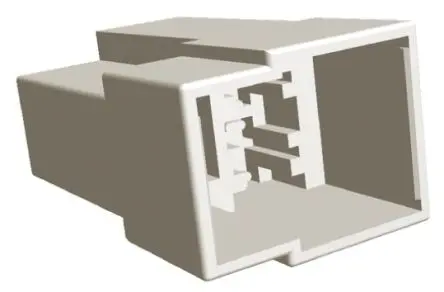 Produktfoto 1 von TE Connectivity FASTIN-FASTON .250 Crimpkontaktgehäuse, Gr. 0.25 in, Stecker, Nylon, B 0.25 in, Natur, 3-polig