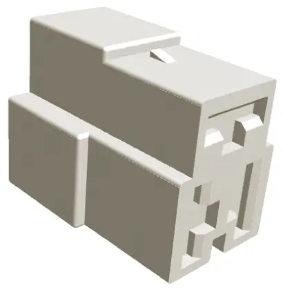 TE Connectivity FASTIN-FASTON .250 Crimpkontaktgehäuse, Gr. 6.35 mm, Stecker, Nylon, B 6.35 mm, Natur, 3-polig