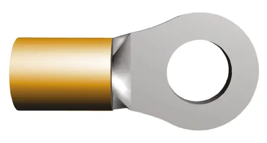 Produktfoto 1 von TE Connectivity STRATO-THERM Ringkabelschuh, Isoliert 22 AWG, Orange, 16 AWG max.AWG, aussen ø 5.54 mm, innen ø 3.02 mm,