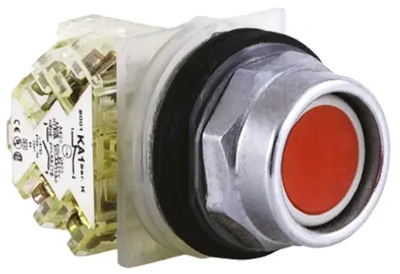 Produktfoto 1 von Schneider Electric Harmony 9001K Drucktastenkopf Ø 30mm, Rot Tastend Rund Metall, IP66