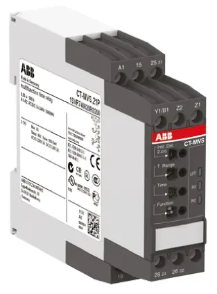 Produktfoto 1 von ABB Zeitrelais, DIN-Schienen, 0.05 s → 300h, 24 → 240V ac/dc, 2 Kont. Multifunktion, 2-poliger Wechsler