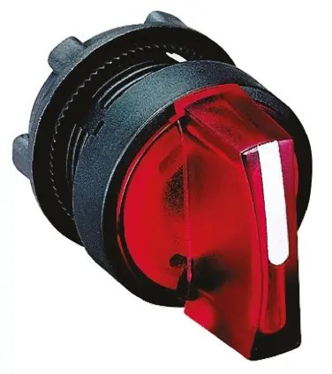 Produktfoto 1 von Schneider Electric Harmony XB5 Wählschalterkopf Beleuchtet Rot 3-Positionen 22mm Standardgriff Rastend