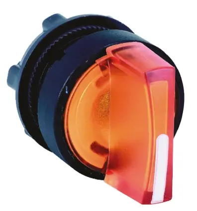 Produktfoto 1 von Schneider Electric Harmony XB5 Wählschalterkopf Beleuchtet Orange 2-Positionen 22mm Standardgriff Rastend