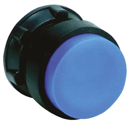 Produktfoto 1 von Schneider Electric Harmony XB5 Drucktastenkopf Ø 22 mm, Blau Federrückstellung Rund Rund Kunststoff, IP66