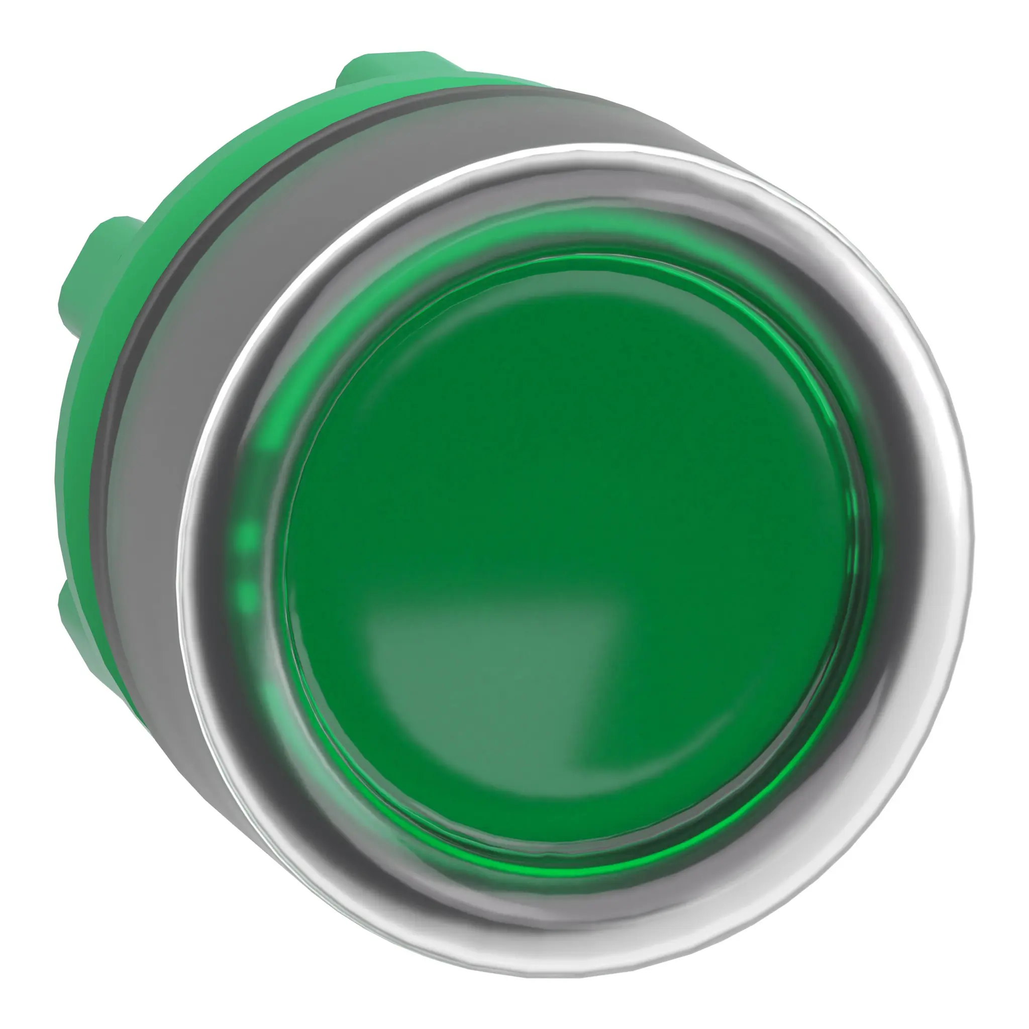 Produktfoto 1 von Schneider Electric Harmony Drucktastenkopf Ø 22 mm, Grün Federrückstellung Rund Rund Kunststoff, IP66
