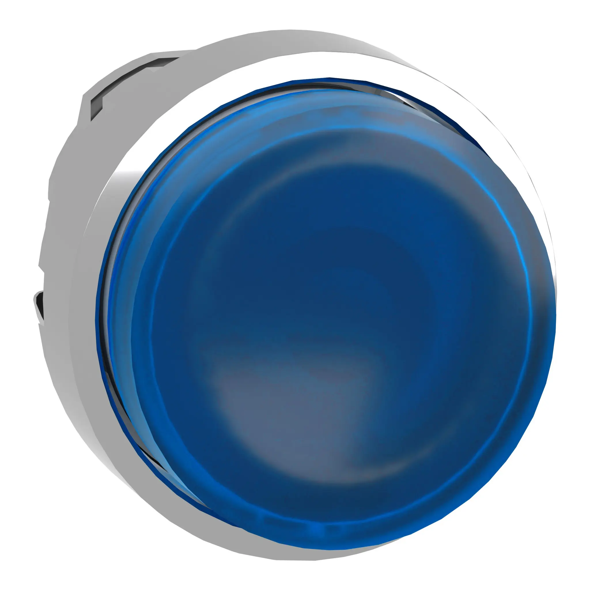 Produktfoto 1 von Schneider Electric Harmony Drucktastenkopf Ø 22 mm, Blau Federrückstellung Rund Rund Metall, IP66