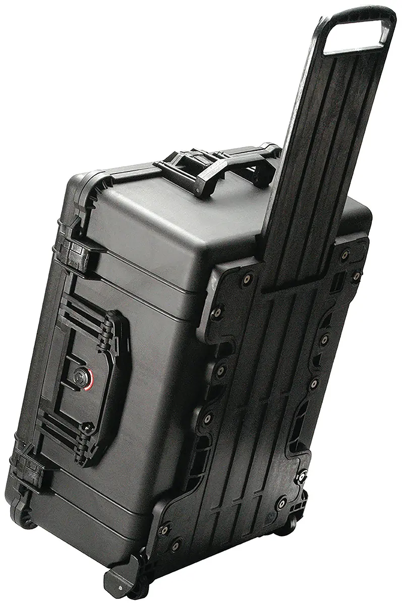 Produktfoto 1 von Pelican 1610 Wasserdicht/Wasserbeständig Polypropylen Kunststoff Wasserdicht Transportkoffer Schwarz mit Rädern 303 mm,