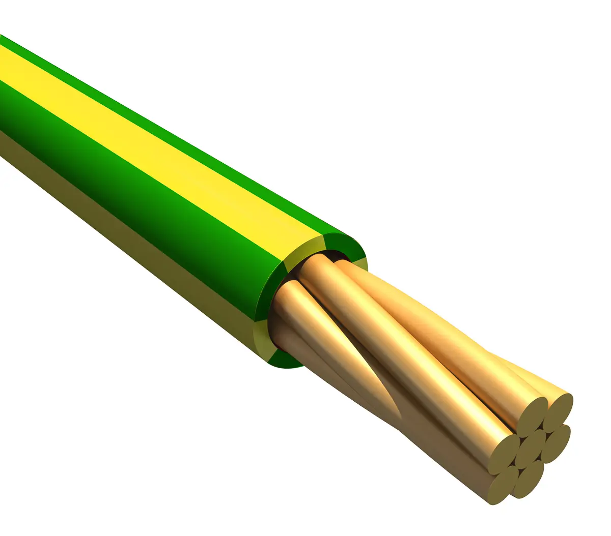 Produktfoto 1 von Alpha Wire Ecogen Ecowire Plus Schaltdraht 1.1 mm², 17 AWG 30 m Grün, Gelb Ø 1.68 mm 19 Litzen Modifizierter