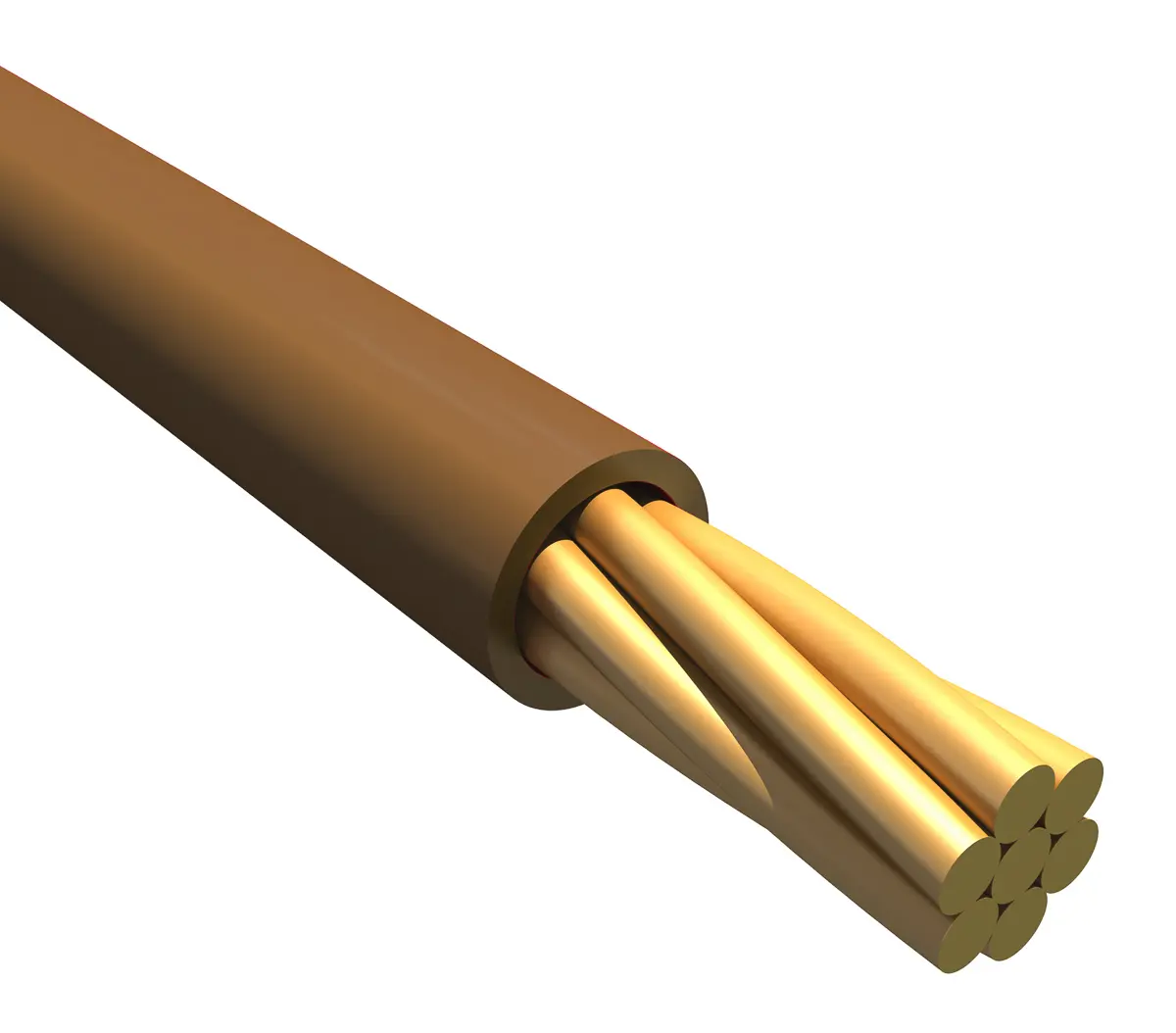 Produktfoto 1 von Alpha Wire Ecogen Ecowire Plus Schaltdraht 0.52 mm², 20 AWG 30 m Braun Ø 1.37 mm 7 Litzen Modifizierter